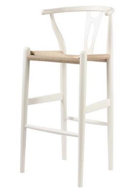 WHITE WISHBONE BARSTOOL